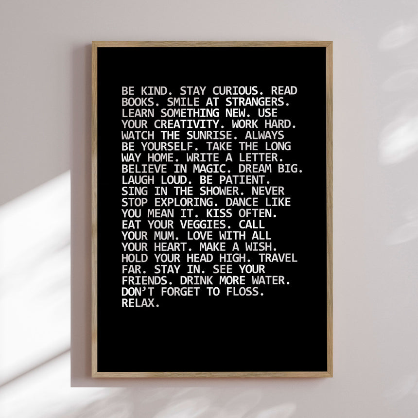 Plakat - Be Kind - Incado
