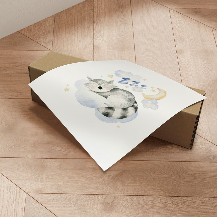 Plakat - Moonlight Raccoon - Memory Art - Incado