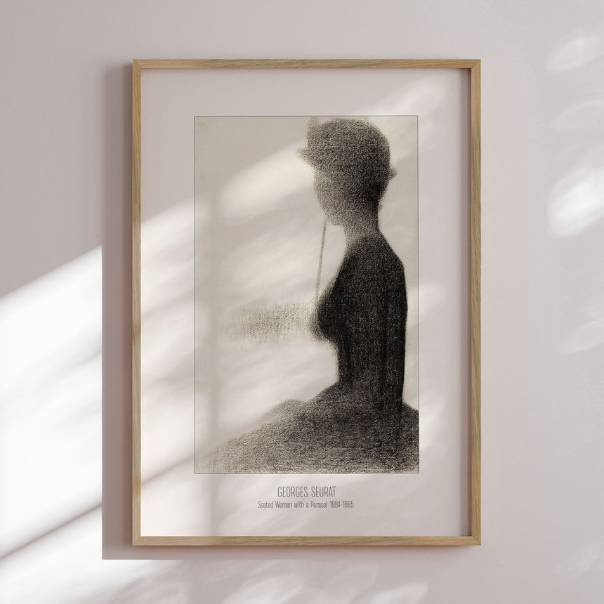 Plakat - Seated Woman with a Parasol - Georges Seurat - Incado