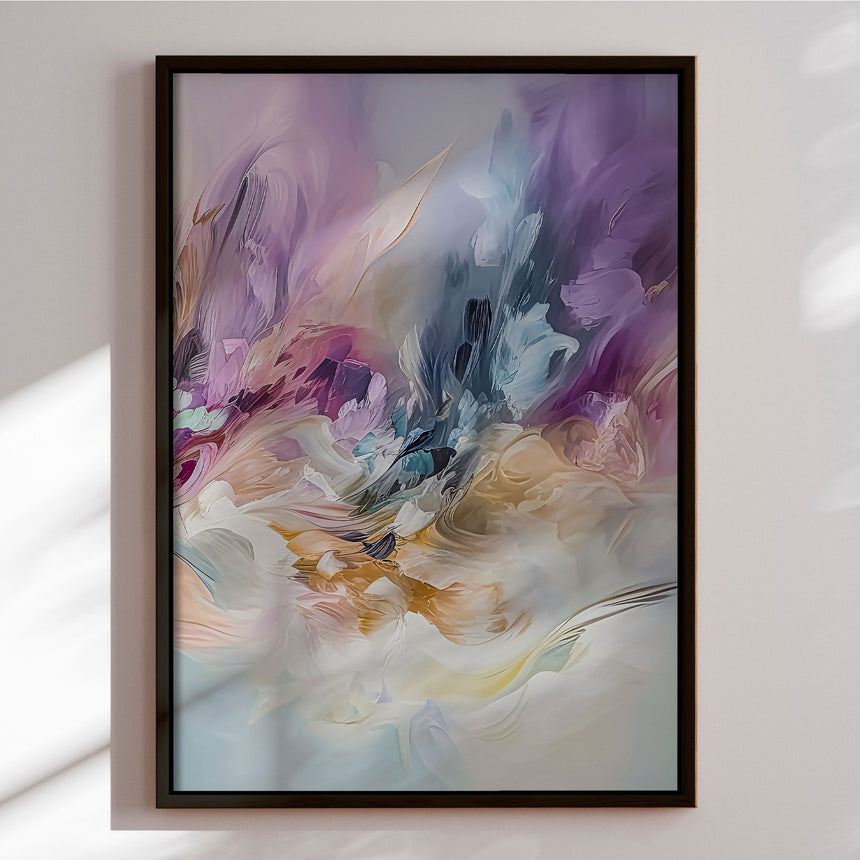 Håndlavet maleri med sort ramme - Colorful Explosion II - Mixed media - Incado