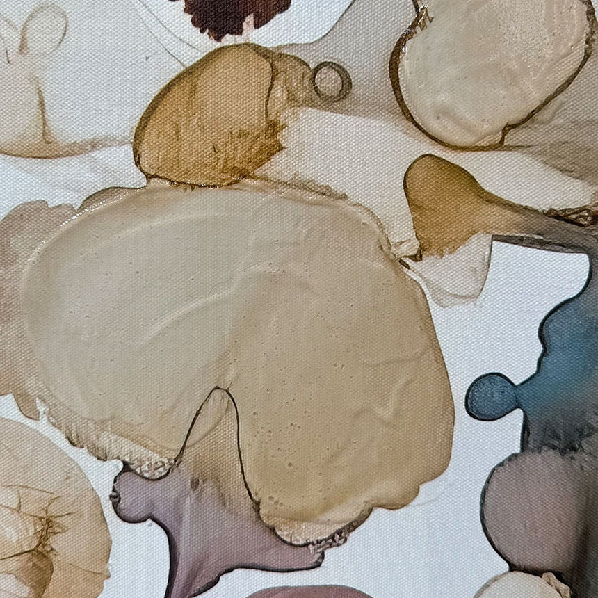 Håndlavet maleri med sort ramme - Colorful Concert II - Mixed media - Incado