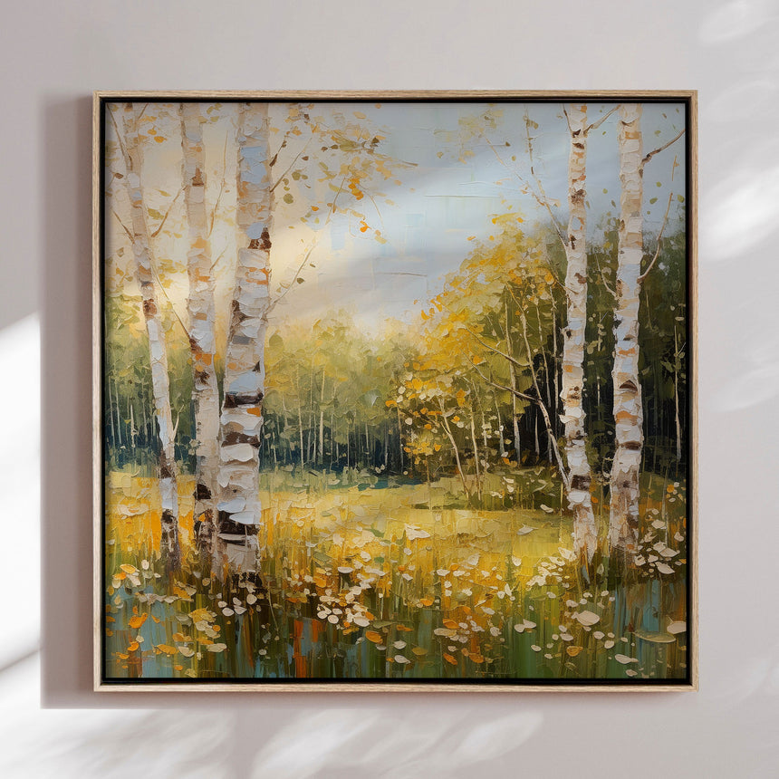 Håndlavet maleri med ramme - Early Morning - Mixed media - Incado
