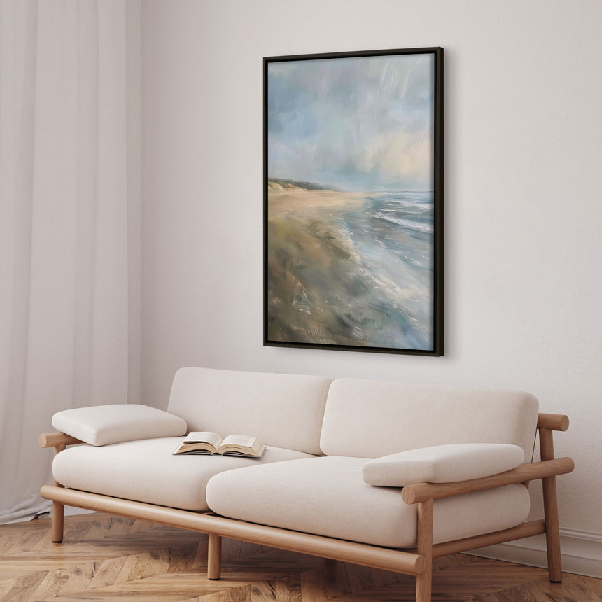 Håndlavet maleri med ramme - Summer Waves - Mixed media - Incado