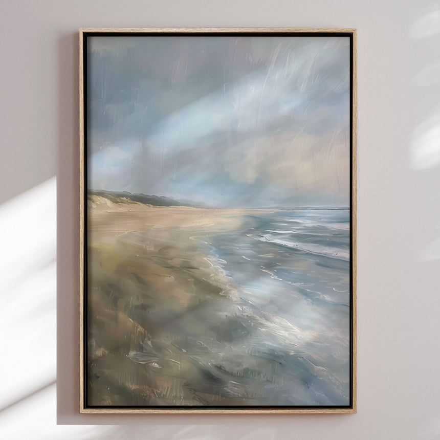 Håndlavet maleri med ramme - Summer Waves - Mixed media - Incado