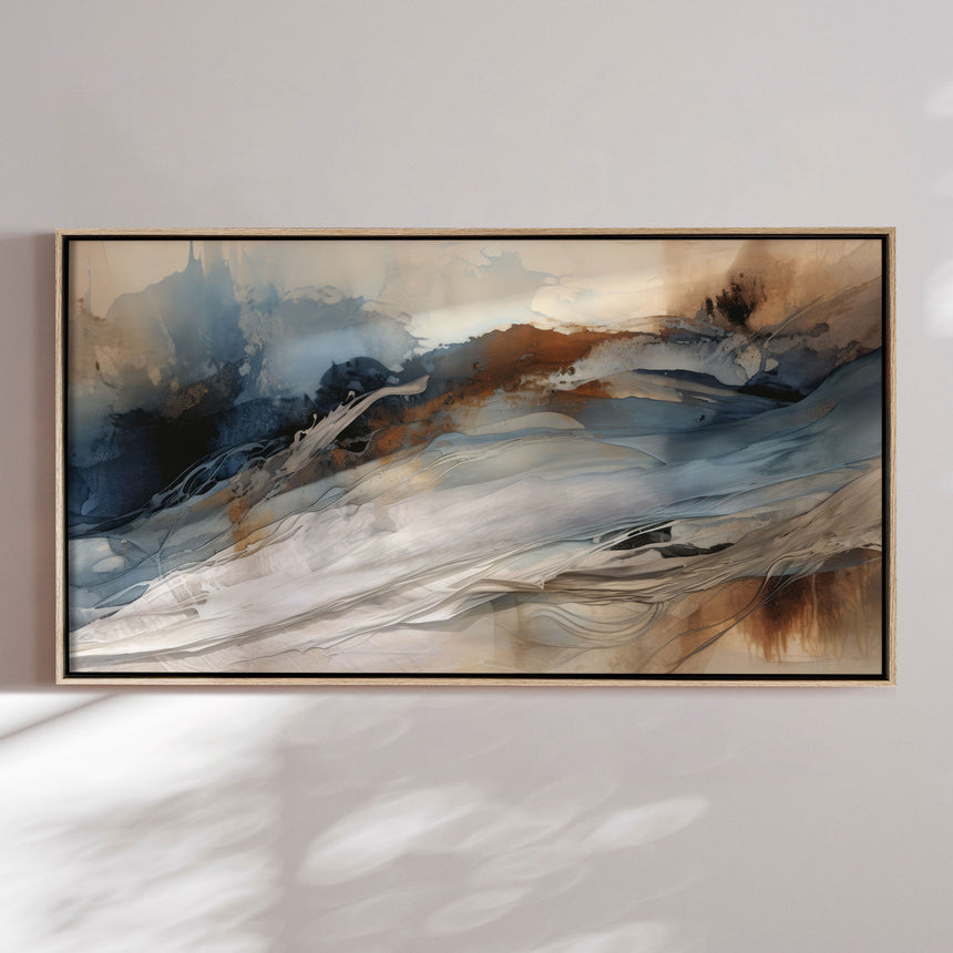 Håndlavet maleri med ramme - Desert Breeze - Mixed media - Incado