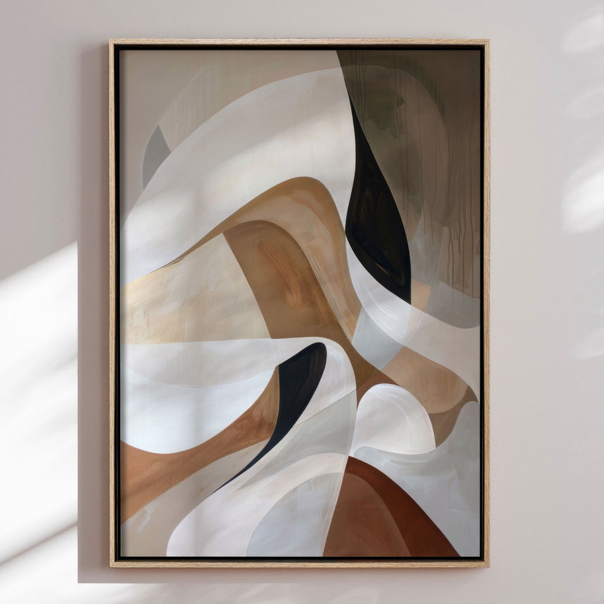 Håndlavet maleri med ramme - Mystic Motion - Mixed media - Incado