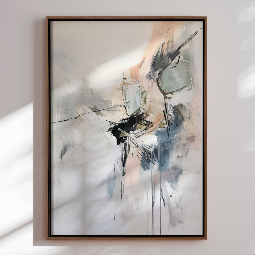 Håndlavet maleri med ramme - Traced by Light - Mixed media - Incado