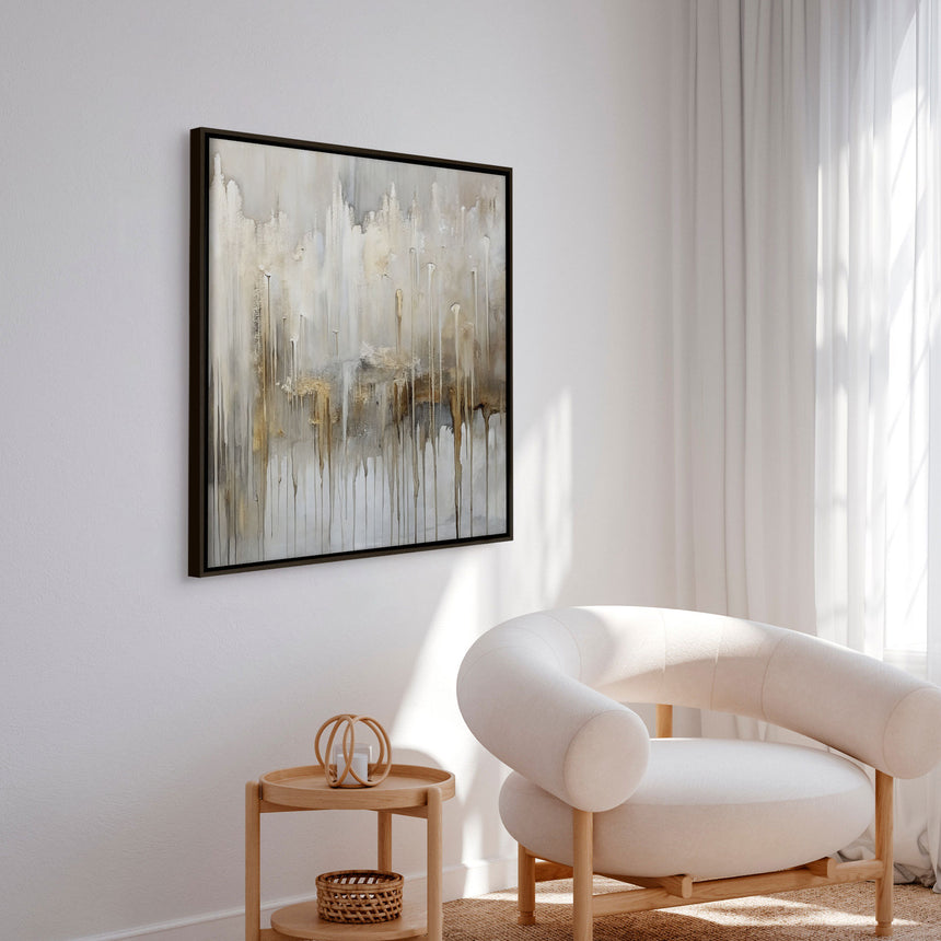 Håndlavet maleri med ramme - Dustfall II - Mixed media