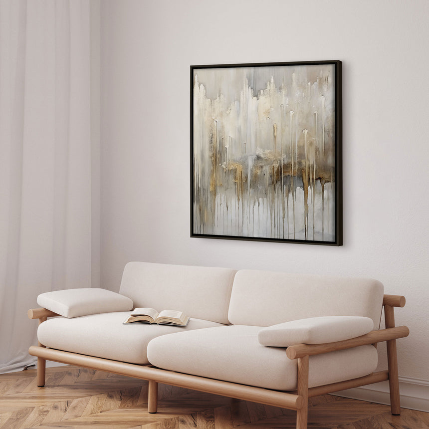 Håndlavet maleri med ramme - Dustfall II - Mixed media