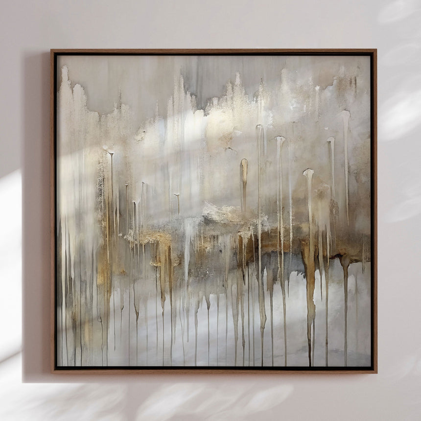 Håndlavet maleri med ramme - Dustfall II - Mixed media