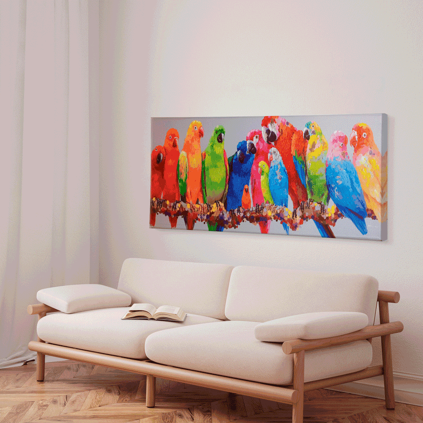 Håndlavet maleri - Birds - Mixed media - Incado