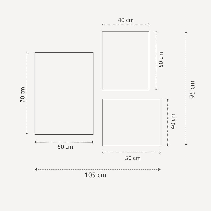 Billedvæg m. rammer og plakater - Elegance - Incado