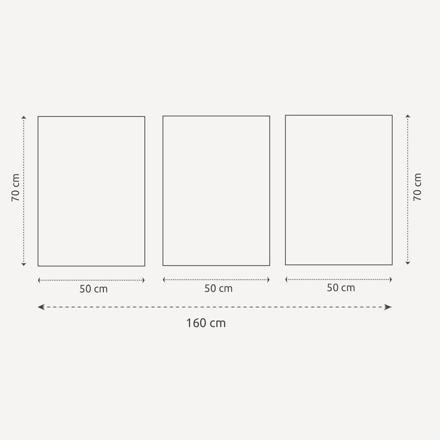 Billedvæg m. rammer og plakater - Line - Incado