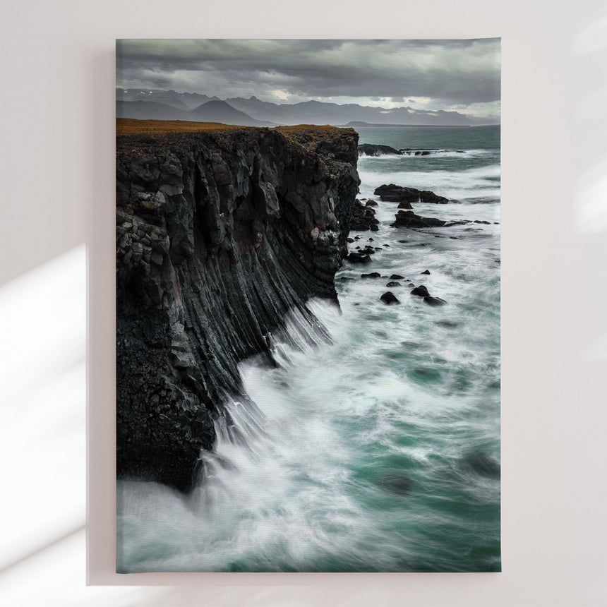 Lærredstryk - Arnarstapi Cliffs - Mads Iversen