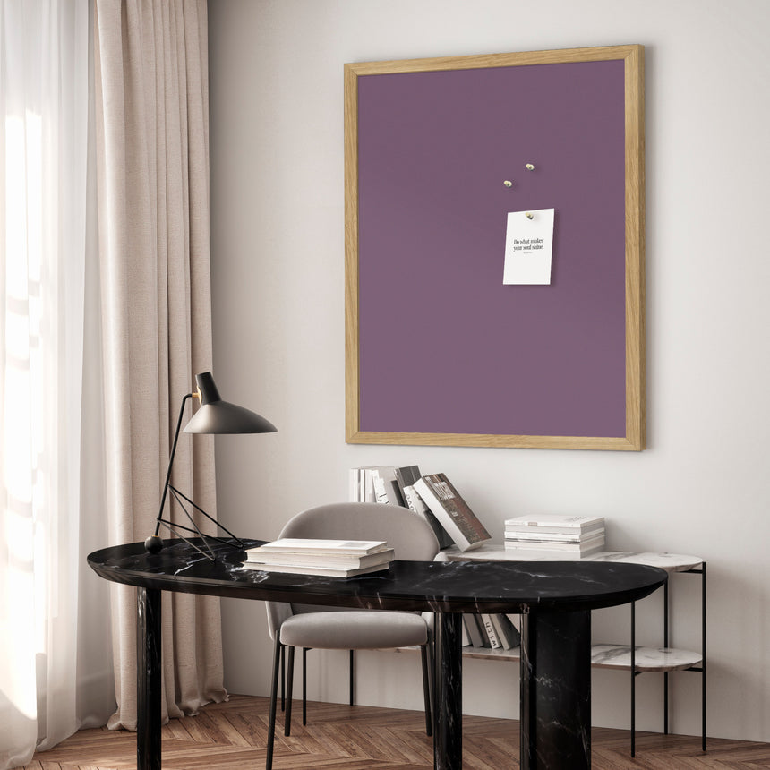 Opslagstavle med egetræsramme - Lavender Field - Incado