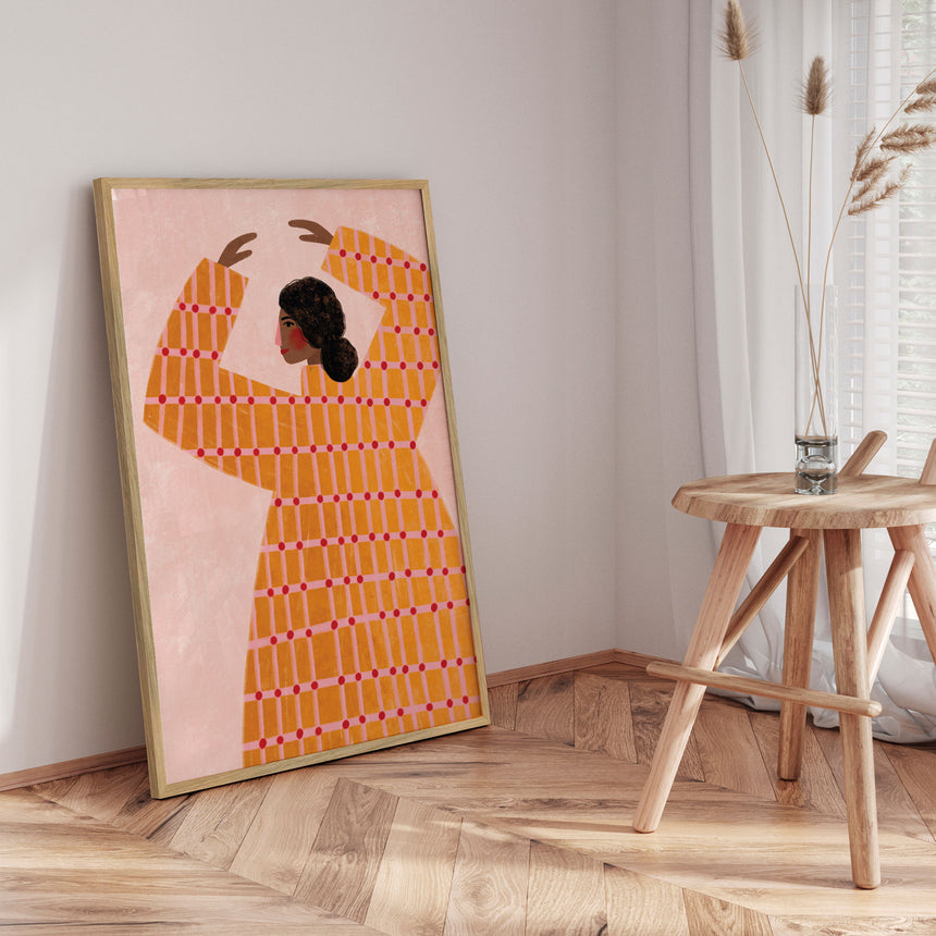 Plakat - The Woman With the Checked Dress - Bea Müller - Incado