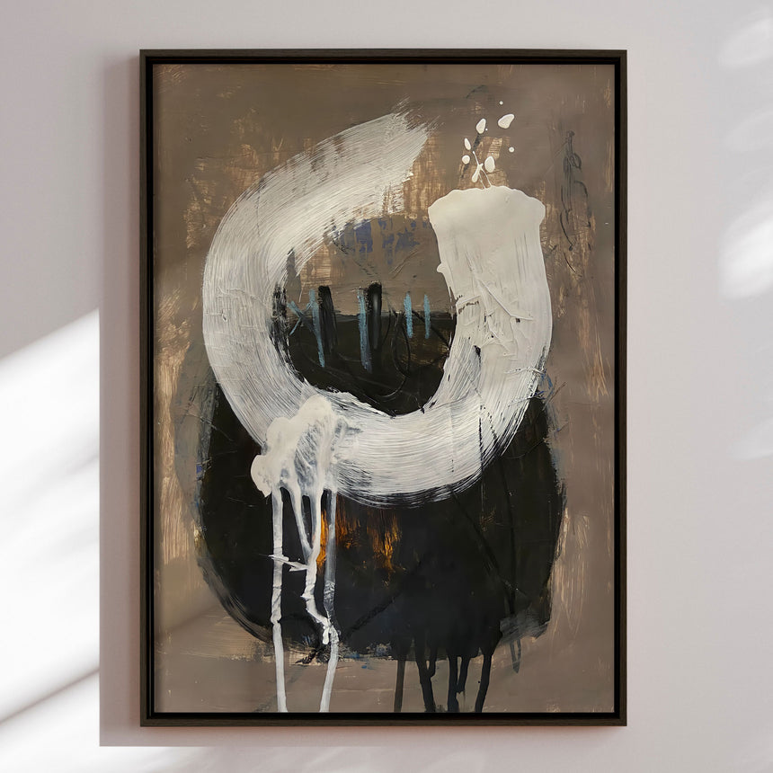 Håndlavet maleri med ramme - Fresh Start III - Afranio Raposo - Mixed media