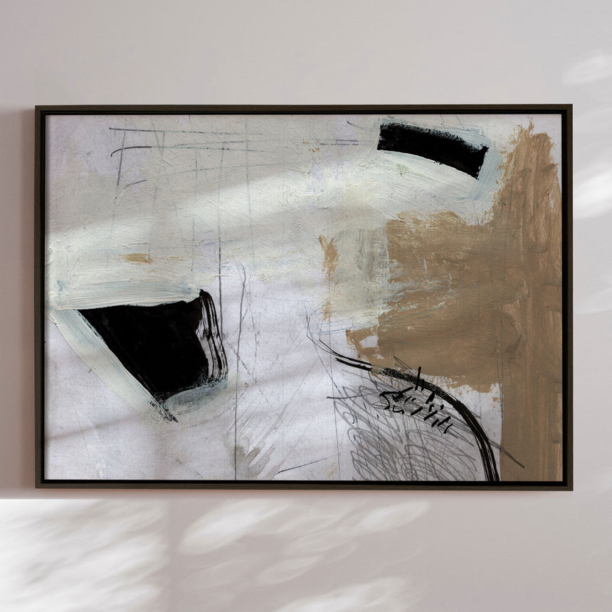 Håndlavet maleri med ramme - Motion - Dan Hobday - Mixed media
