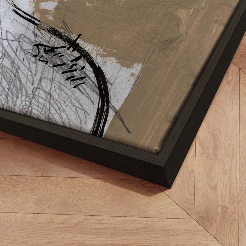Håndlavet maleri med ramme - Motion - Dan Hobday - Mixed media