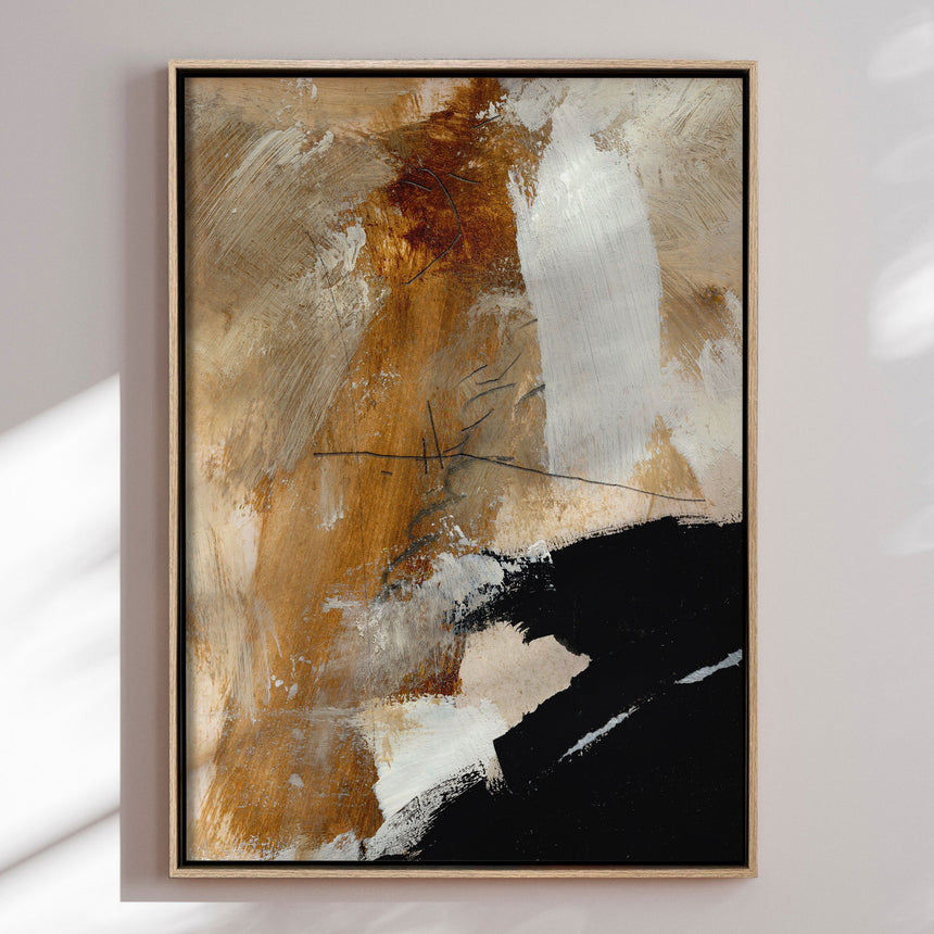 Håndlavet maleri med ramme - Underneath - Dan Hobday - Mixed media