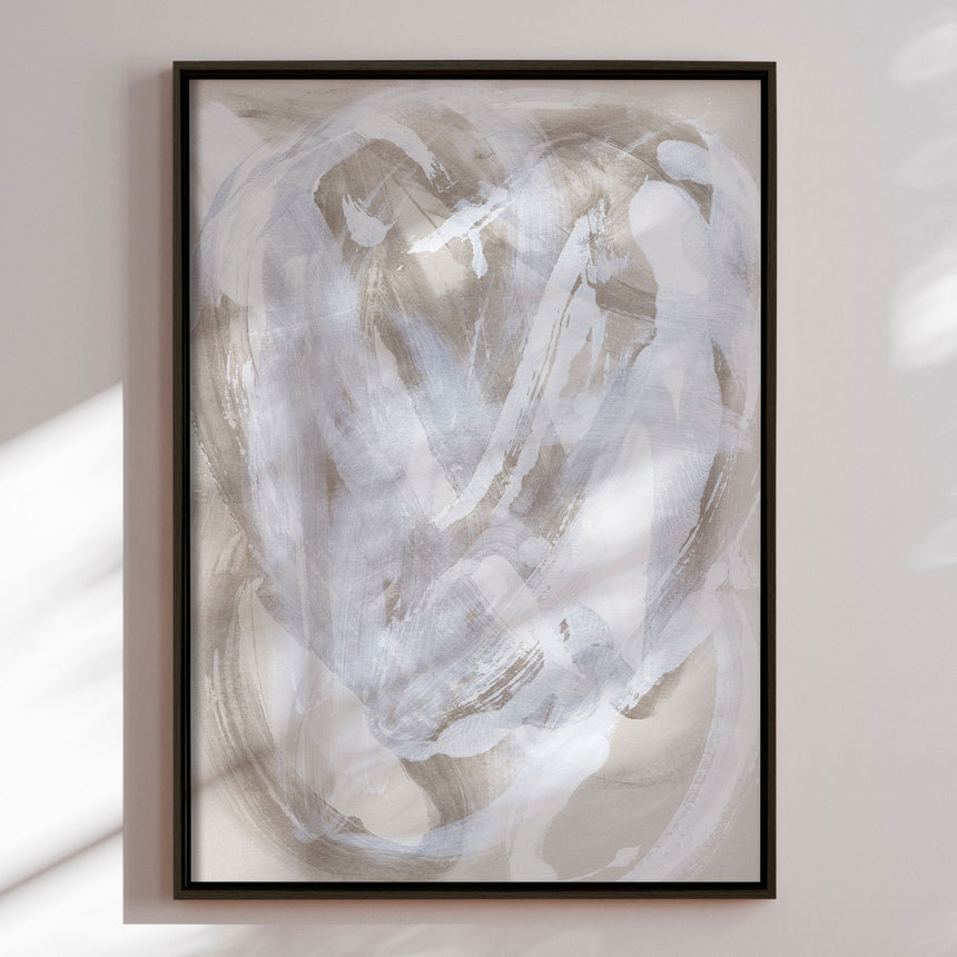 Håndlavet maleri med ramme - Abstract Brush Strokes 146 - Mareike Böhmer - Mixed media