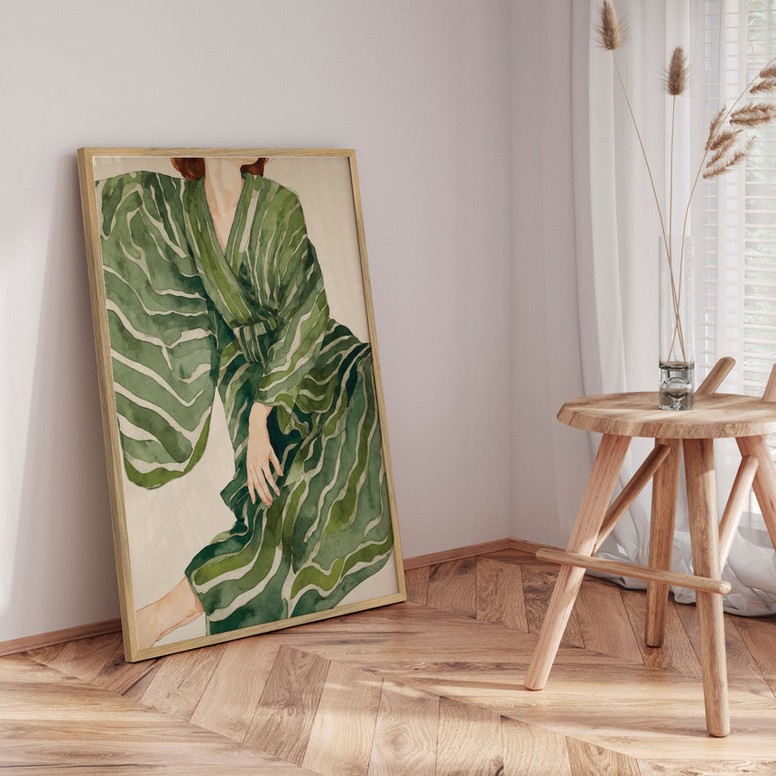 Plakat - Green Kimono Flow - THE MIUUS STUDIO - Incado