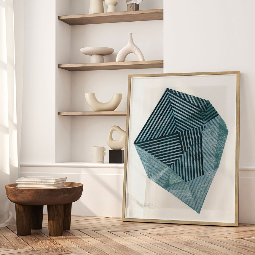 Plakat - Zen Stone V. (blue version) - Paulina Vårregn - Incado