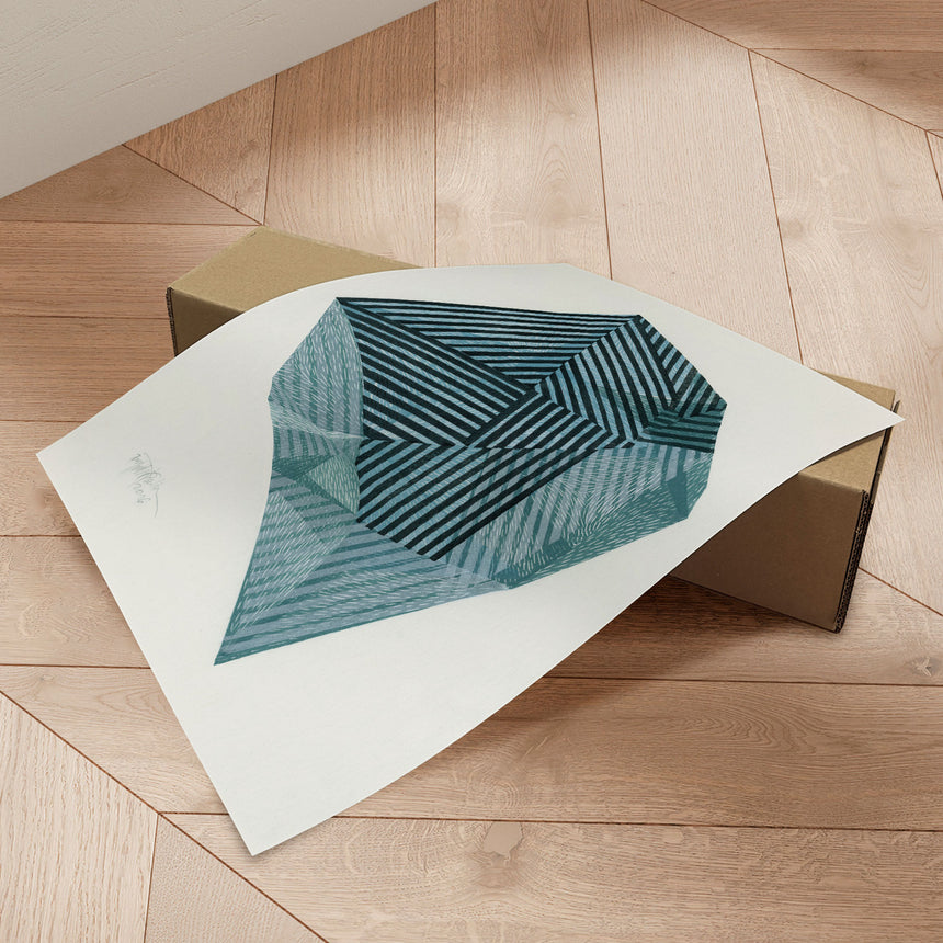 Plakat - Zen Stone V. (blue version) - Paulina Vårregn - Incado