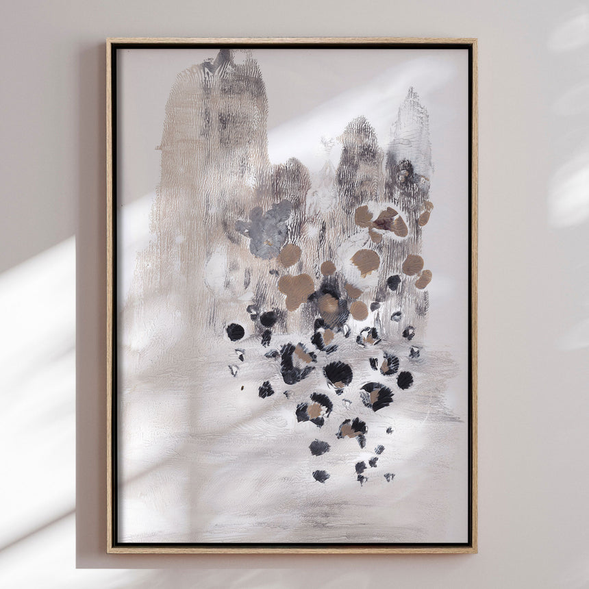Håndlavet maleri med ramme - Ethereal Cascades - Maira Ribena - Mixed media