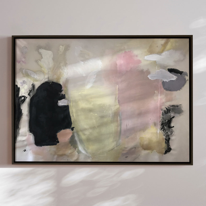 Håndlavet maleri med ramme - Courage and Celebration - Kristin Brin - Mixed media