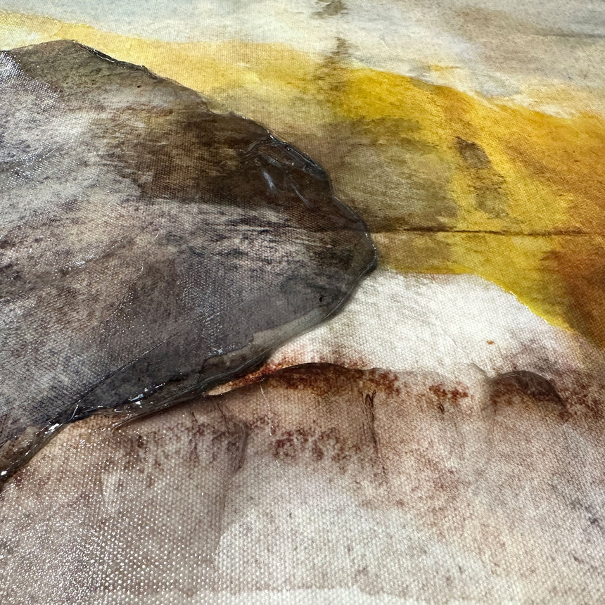 Håndlavet maleri med ramme - Earthy Watercolor - Gemma Bardot - Mixed Media