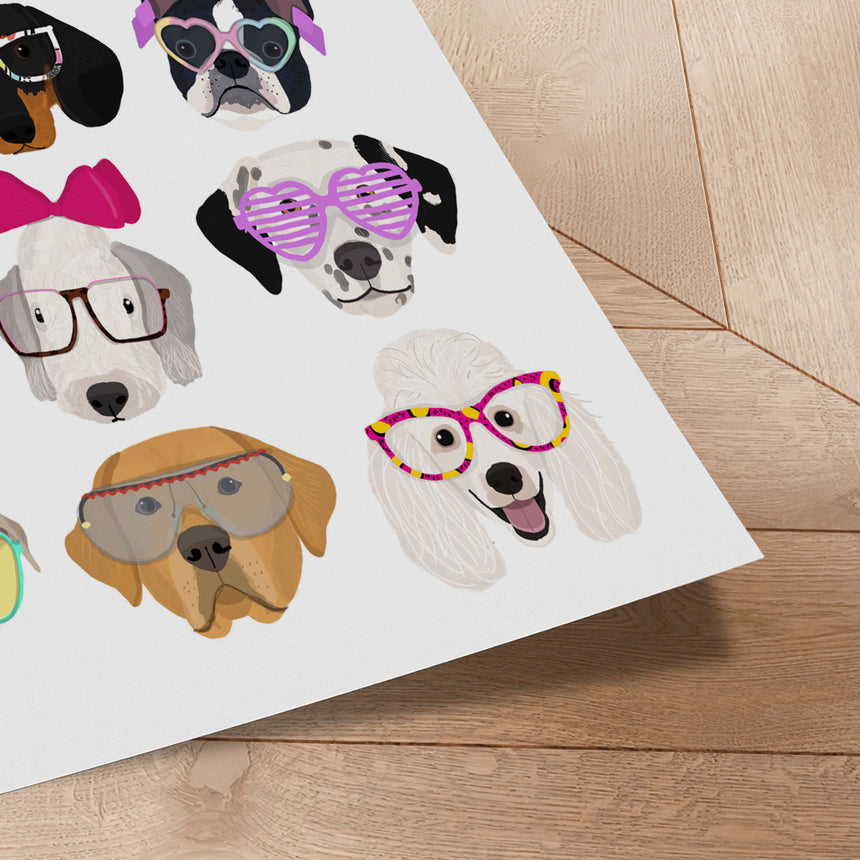 Plakat - Dogs in Glasses - Hanna Melin