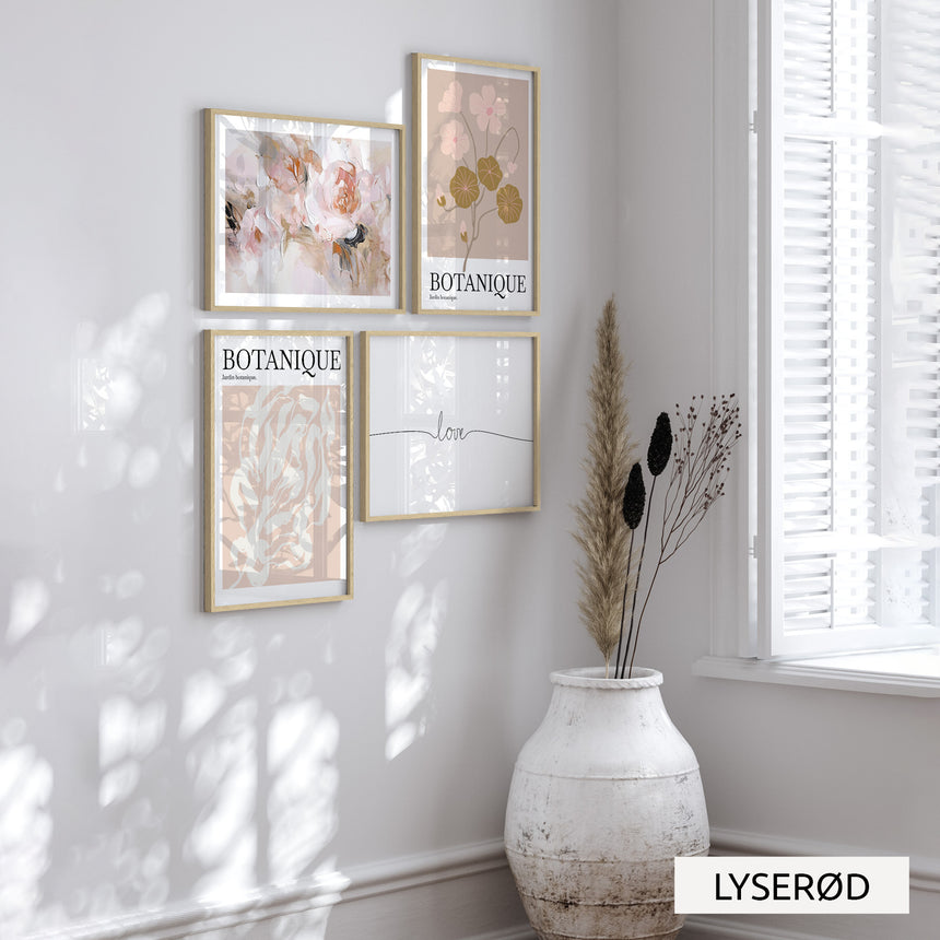 Billedvæg m. rammer og plakater - Swirl - Incado