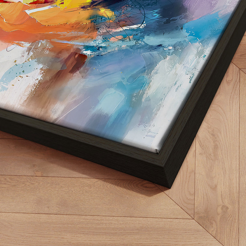 Håndlavet maleri med ramme - Abstract Storm III - Mixed media - Incado