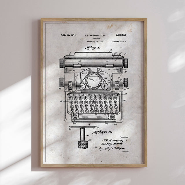 Plakat - Typewriter - Incado