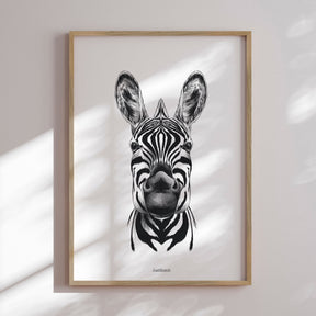 Plakat - Face Of A Zebra - Incado