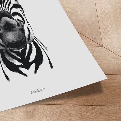 Plakat - Face Of A Zebra - Incado