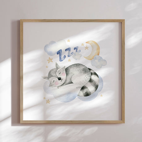 Plakat - Moonlight Raccoon - Memory Art - Incado