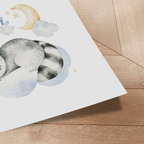 Plakat - Moonlight Raccoon - Memory Art - Incado