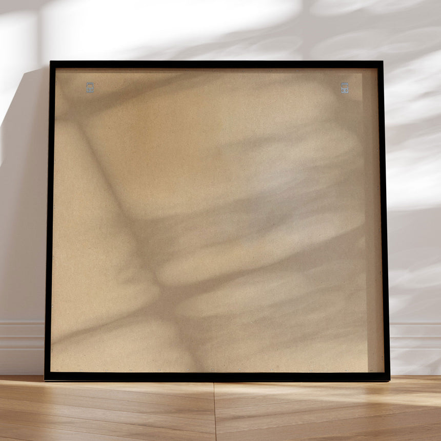 Danmarkskort i sort ramme - White - Plakat - Incado