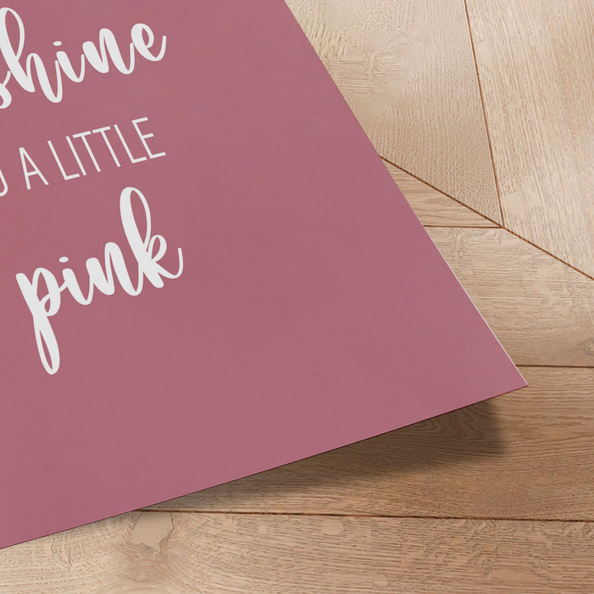 Plakat - A Little Pink - Incado