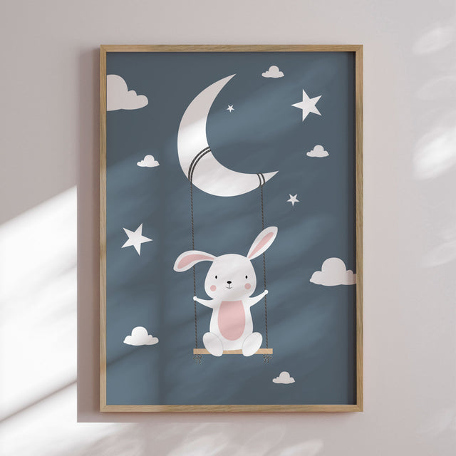 Plakat - Rabbit On a Swing - Memory Art - Incado