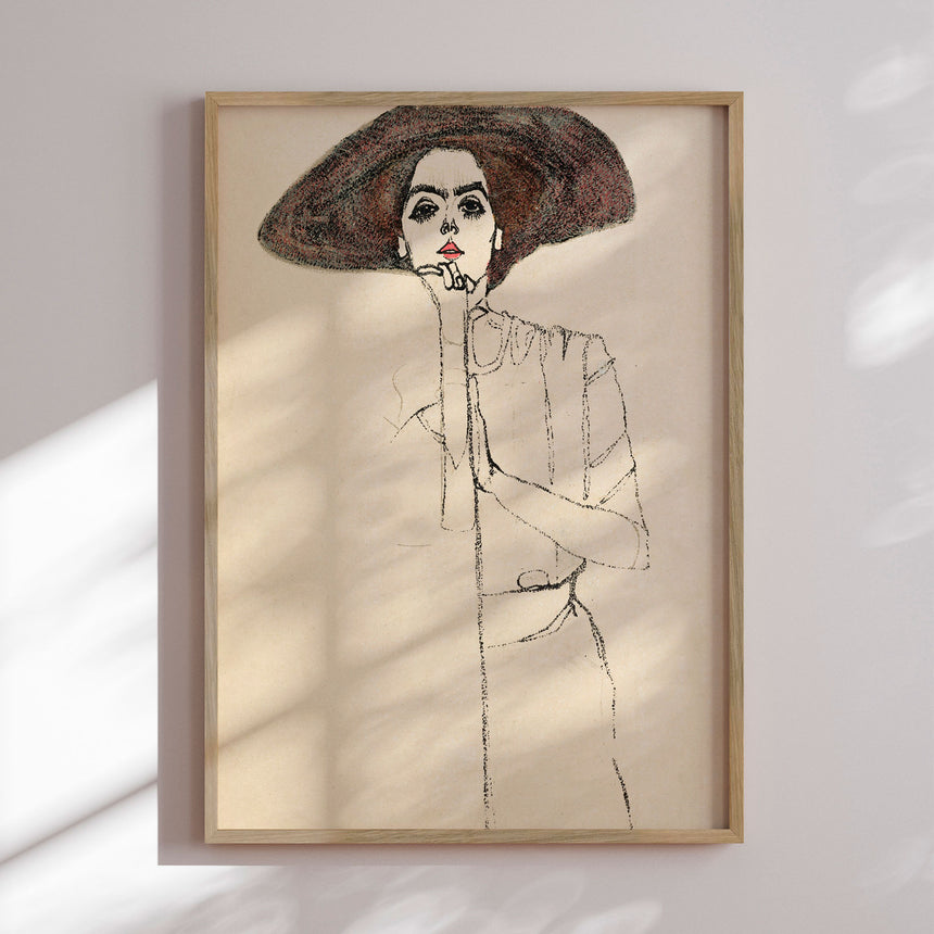 Plakat - Portrait Féminin III - Egon Schiele - Incado