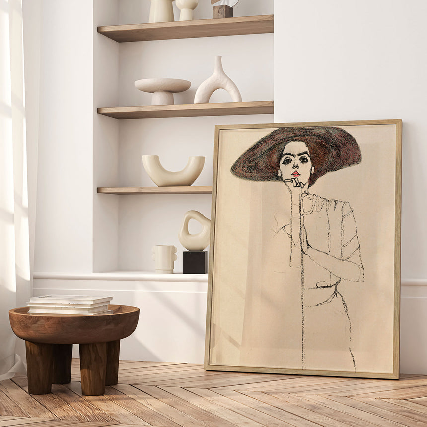 Plakat - Portrait Féminin III - Egon Schiele - Incado