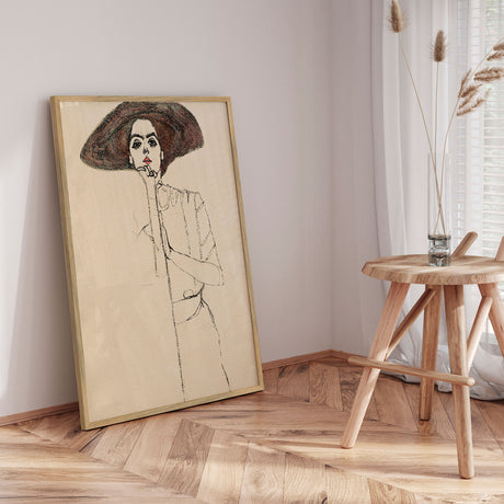 Plakat - Portrait Féminin III - Egon Schiele - Incado
