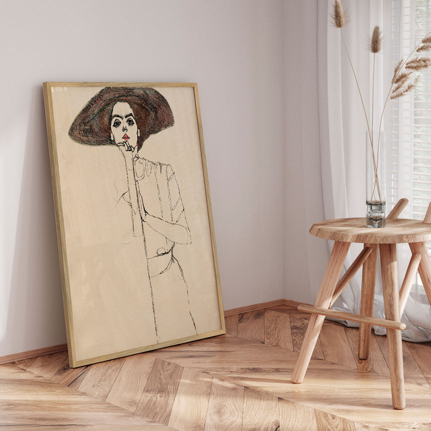 Plakat - Portrait Féminin III - Egon Schiele - Incado