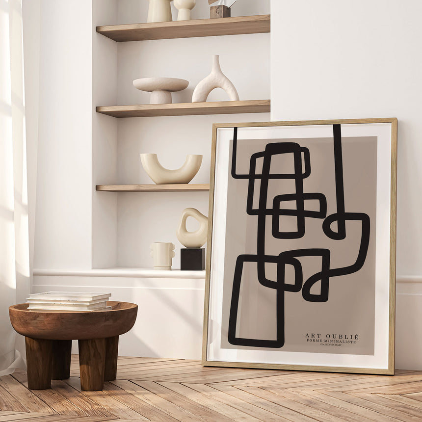 Plakat - Black Lines - Art Oublié - Incado