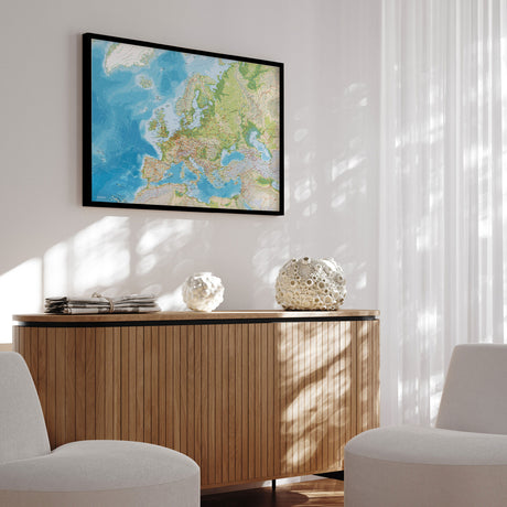 Europakort med sort ramme - Classic - Opslagstavle - Incado