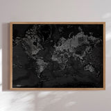 Verdenskort - Dark - Plakat - Incado