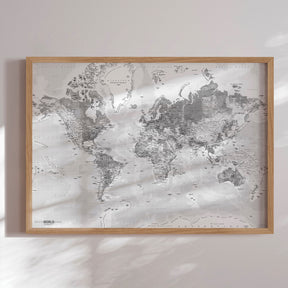 Verdenskort - Light - Plakat - Incado